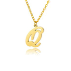 Women’s initial pendant necklace q