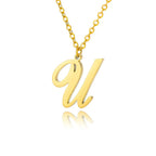 Necklace with initial pendant for women - letter