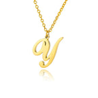 Women’s initial pendant necklace y