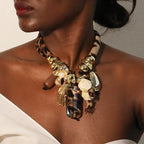 Leopard Pendant Choker Necklace
