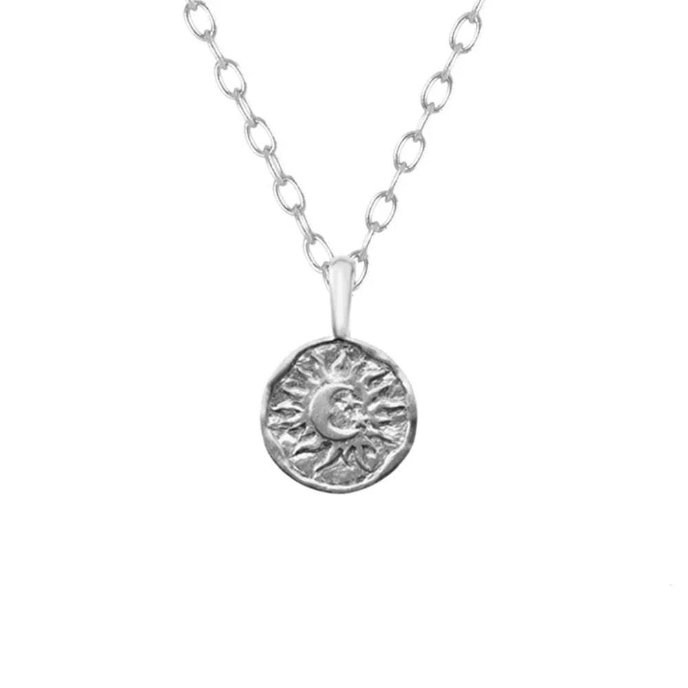 Moon Pendant Necklace for Women in silver