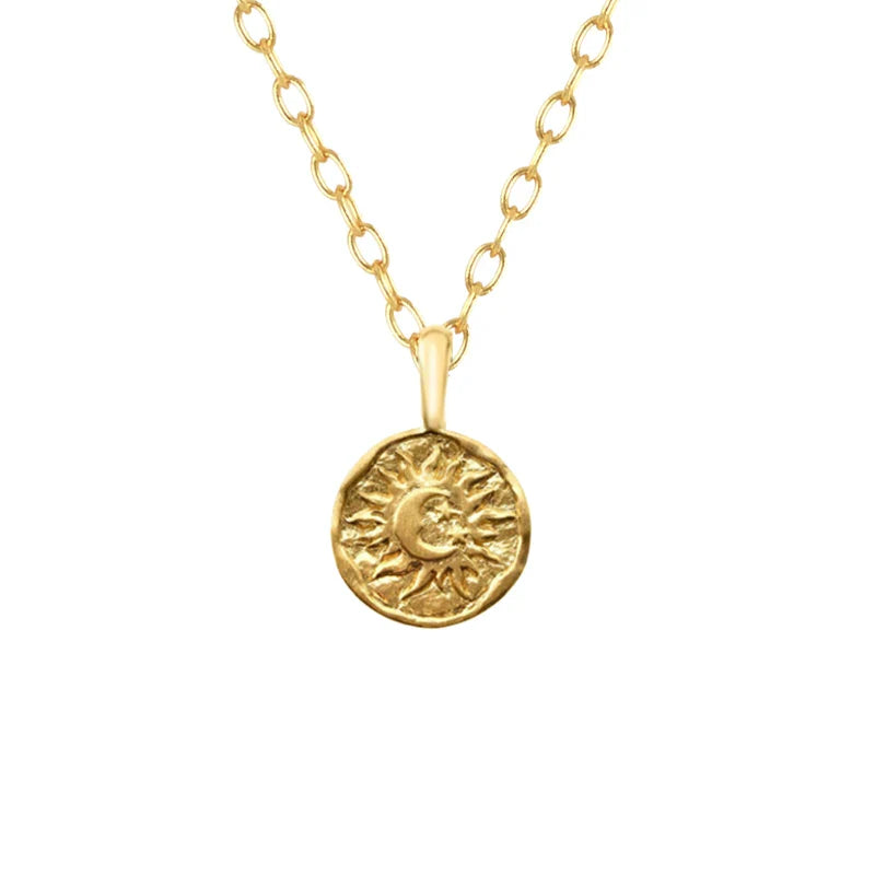 Moon Pendant Necklace for Women in gold