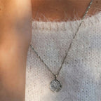 Moon Pendant Necklace for Women in silver