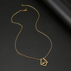 Necklace with Mountain Pendant gold