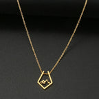 Necklace with Mountain Pendant gold