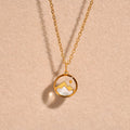 Necklace with Mountain and Moon Pendant