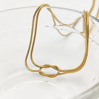 Necklace with Minimalist Knot Pendant gold