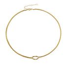 Necklace with Minimalist Knot Pendant gold