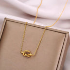 Necklace with bow pendant for women