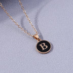 Colored Initial Pendant Necklace b