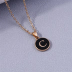 Colored Initial Pendant Necklace c