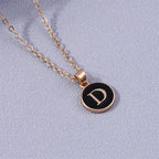 Colored Initial Pendant Necklace d