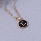 Colored Initial Pendant Necklace e