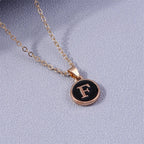 Colored Initial Pendant Necklace f