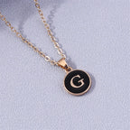 Colored Initial Pendant Necklace g