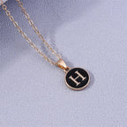 Colored Initial Pendant Necklace h