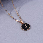 Colored Initial Pendant Necklace j