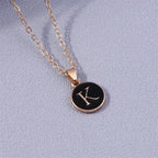 Colored Initial Pendant Necklace k