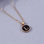 Colored Initial Pendant Necklace l