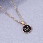 Colored Initial Pendant Necklace m