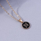 Colored Initial Pendant Necklace n