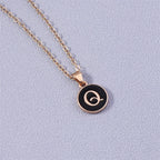Colored Initial Pendant Necklace q