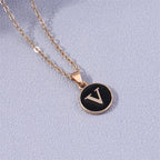 Colored Initial Pendant Necklace v