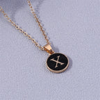 Colored Initial Pendant Necklace x