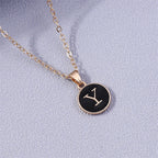 Colored Initial Pendant Necklace y