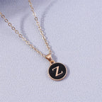 Colored Initial Pendant Necklace z