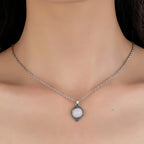 Necklace with Vintage-Style Moonstone Pendant