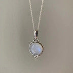 Necklace with Vintage Style Moonstone Pendant