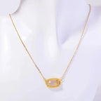 Necklace with Colored Crystal Zodiac Sign Pendant