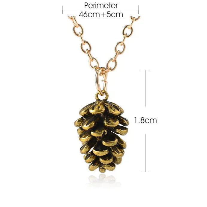 Necklace with Pinecone Pendant for Women