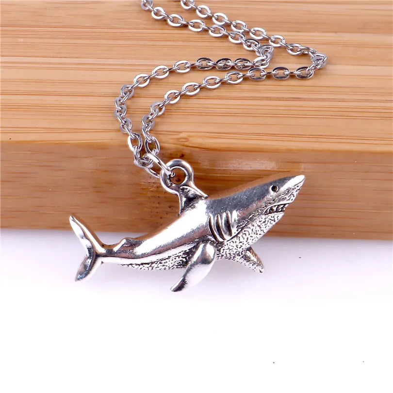 Necklace with Shark Pendant silver