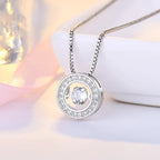 Rotating Anti-stress Zircon Pendant Necklace