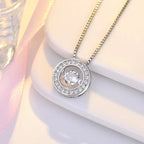 Rotating Anti-stress Zircon Pendant Necklace
