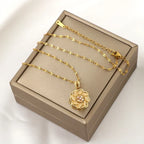 Rotating Flower Anti-Stress Pendant Necklace