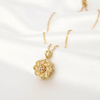 Rotating Flower Anti-Stress Pendant Necklace