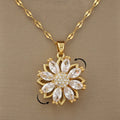 Rotating Flower Anti-Stress Pendant Necklace for Women