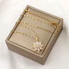 Rotating Flower Anti-Stress Pendant Necklace for Women