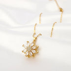 Rotating Flower Anti-Stress Pendant Necklace for Women