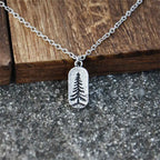 Necklace with Silver Pine Tree Pendant