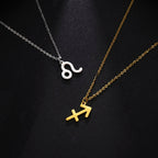 Gold Zodiac Sign Pendant Necklace
