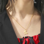 Gold Zodiac Sign Pendant Necklace