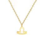 Gold Zodiac Sign Pendant Necklace