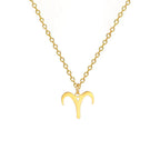 Gold Zodiac Sign Pendant Necklace