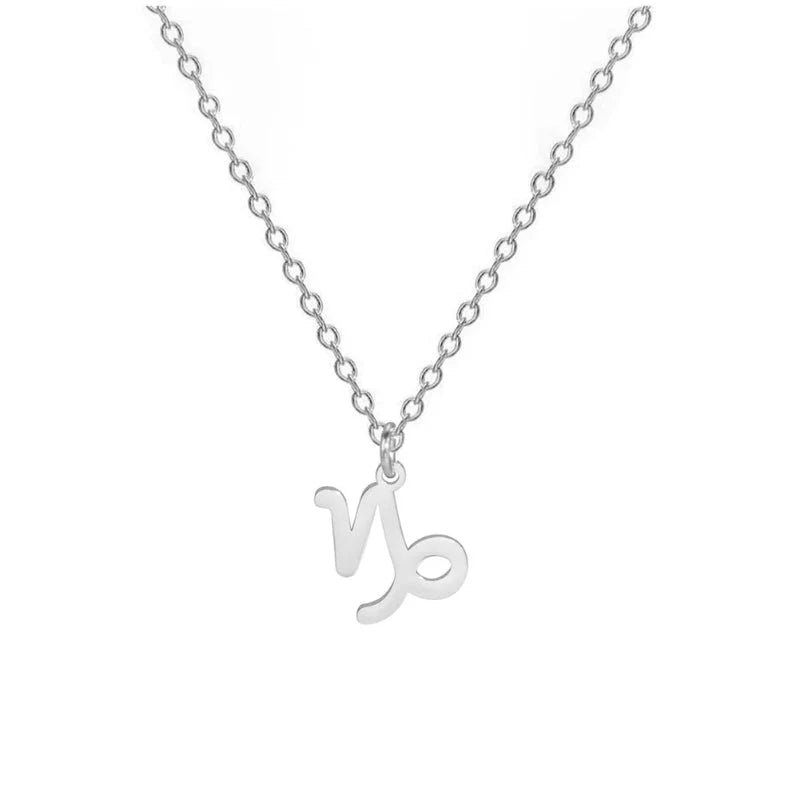Gold Zodiac Sign Pendant Necklace