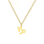 Gold Zodiac Sign Pendant Necklace