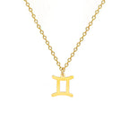 Gold Zodiac Sign Pendant Necklace